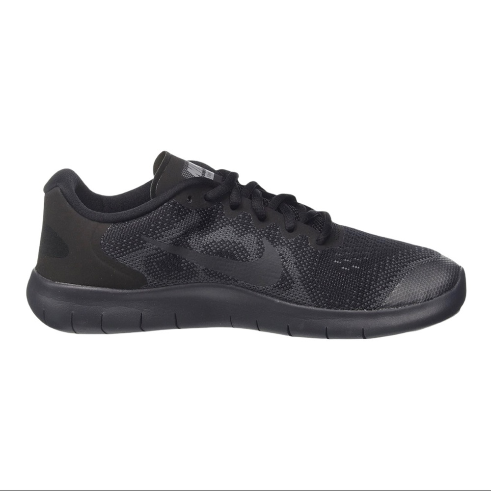 Nike Kids Free RN Black Running Shoe Youth 6.5